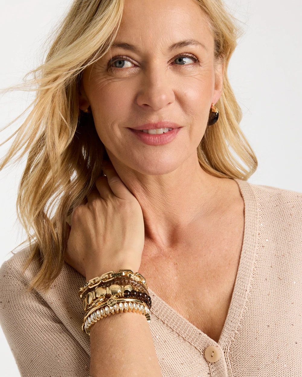 Chico's Neutral Link Charm Bracelet