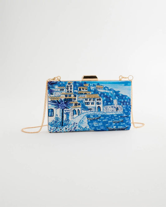 Chico's Embellished Scenic Clutch