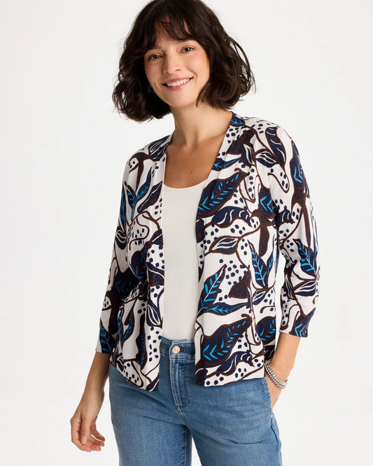Chico's Printed Summer Romance Cardigan