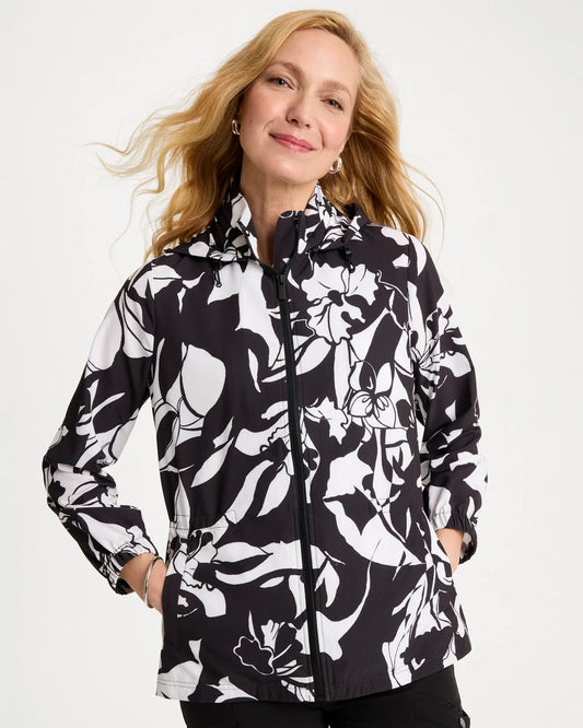 Chico's Zenergy® Ripstop Floral Nights Anorak Jacket