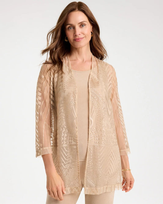 Chico's Travelers™ Sheer Embroidered Cardigan