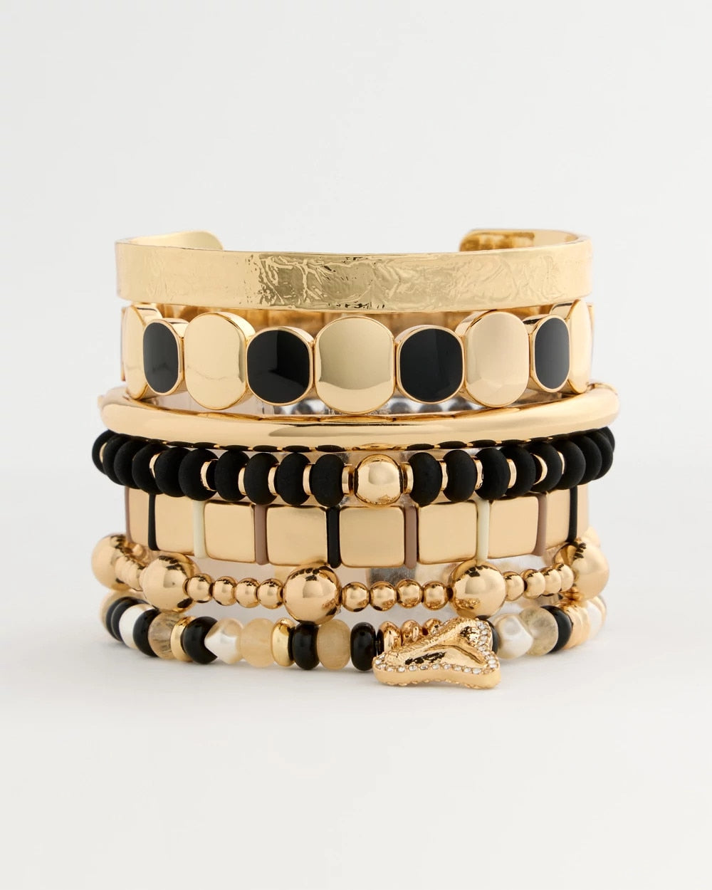 Chico's Glam Neutral Slice Stretch Bracelet