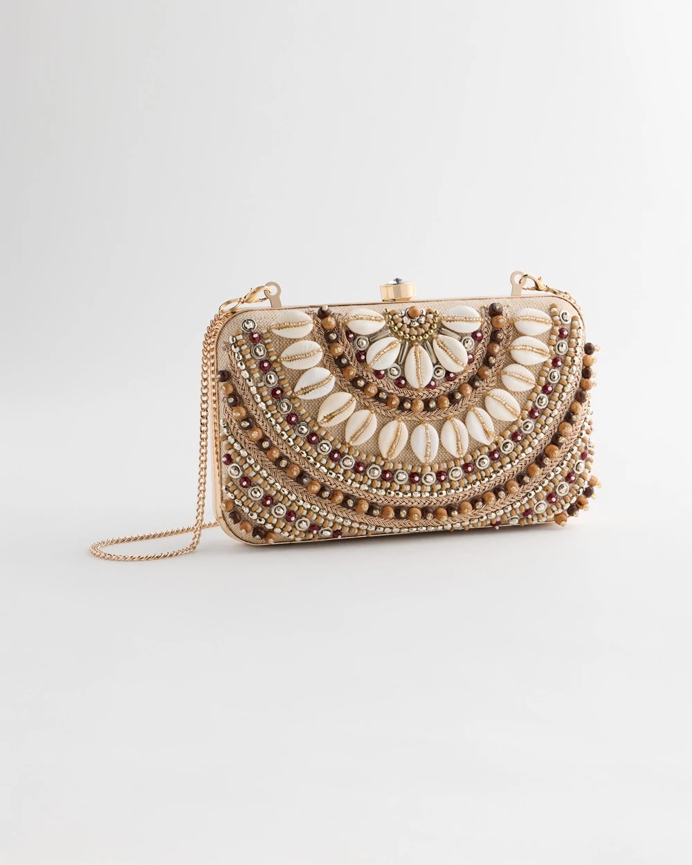 Chico's Shell Embellished Clutch