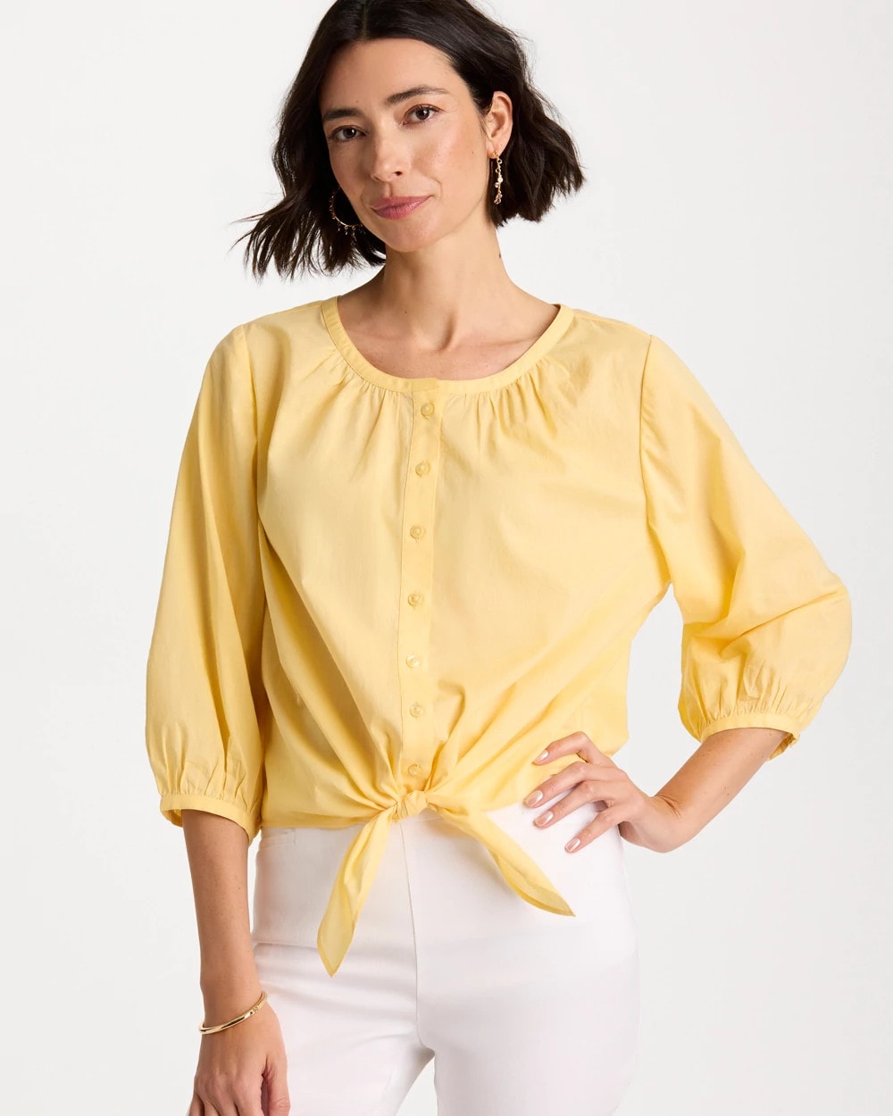 Chico's Tie-Front Top