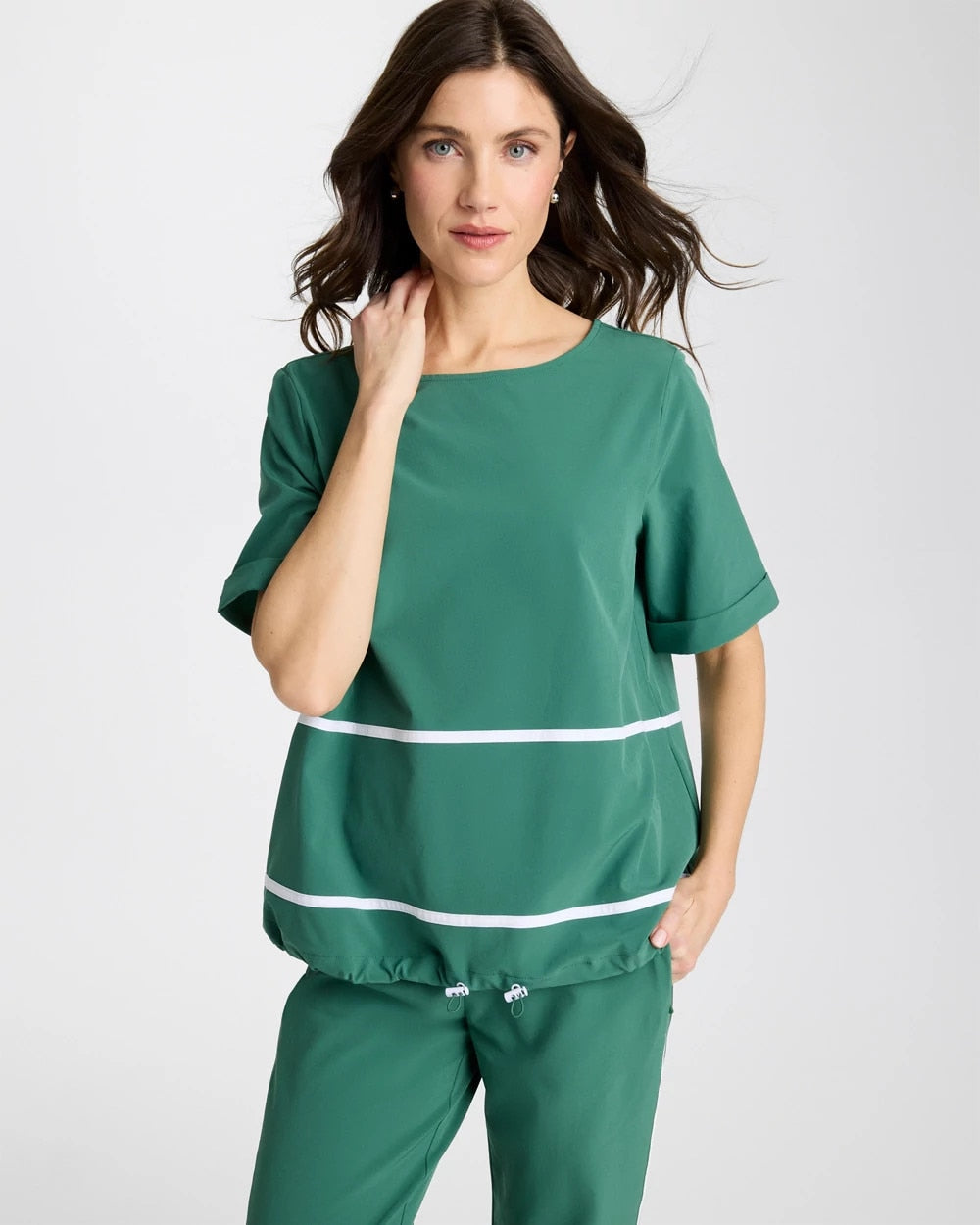 Chico's Zenergy® UPF Contrast Bungee Top
