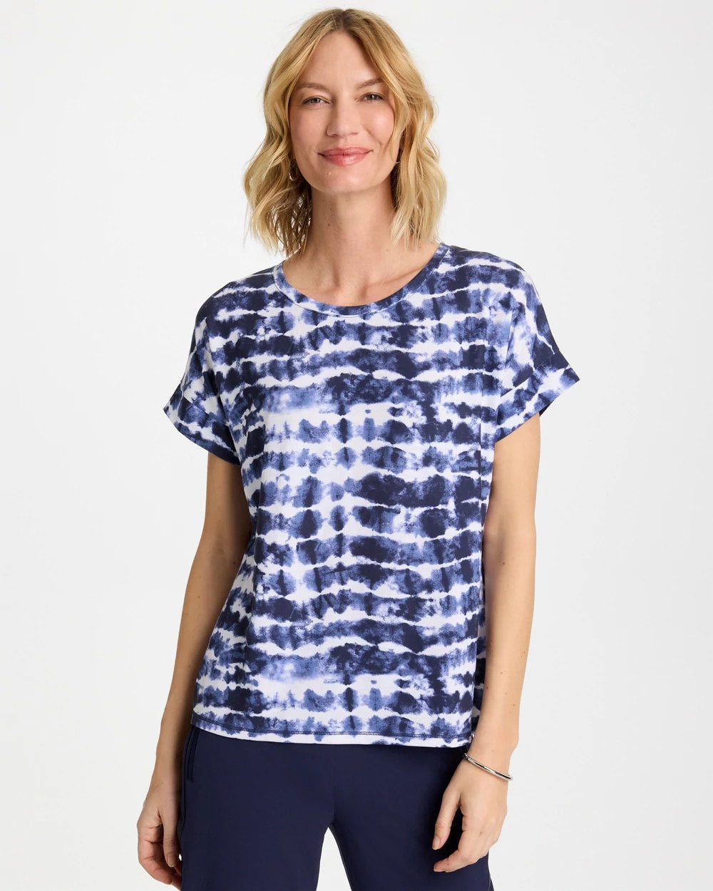 Chico's Zenergy® Tie-Dye Scoop-Neck Tee