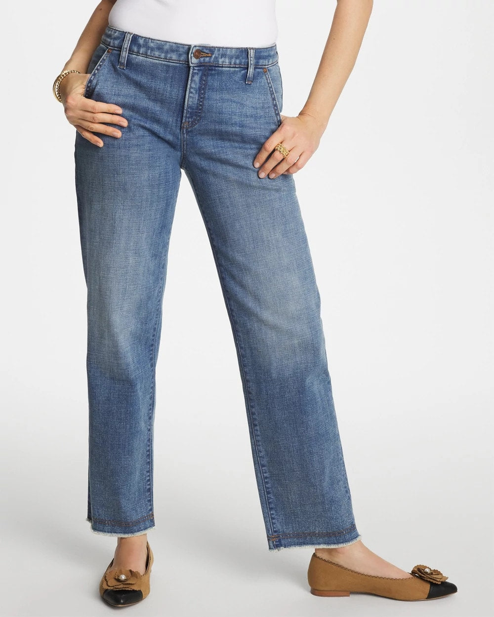 Chico's Girlfriend Straight Ankle Jeans