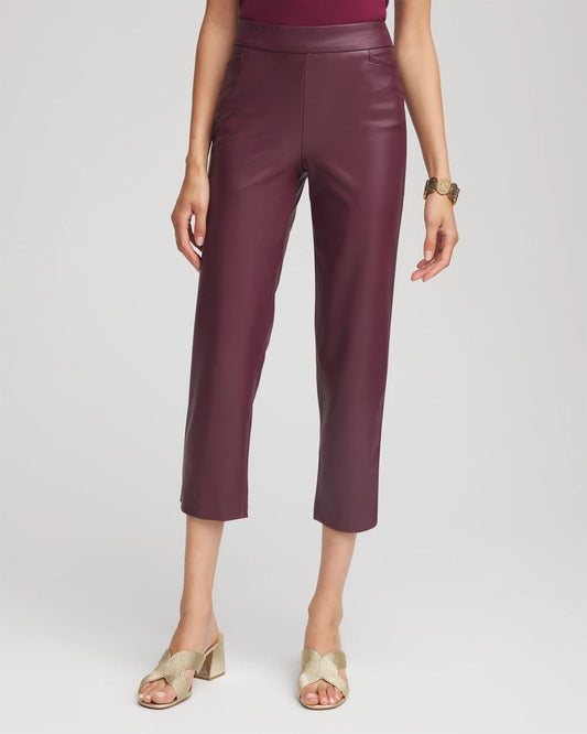 Chico's Faux Leather Brigitte™ Pull-On Cropped Pants