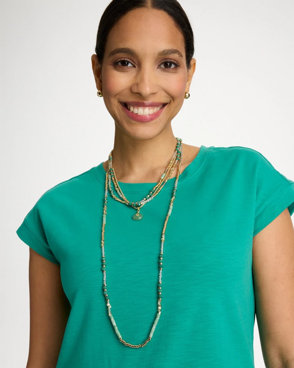 Chico's Beaded Long Necklace