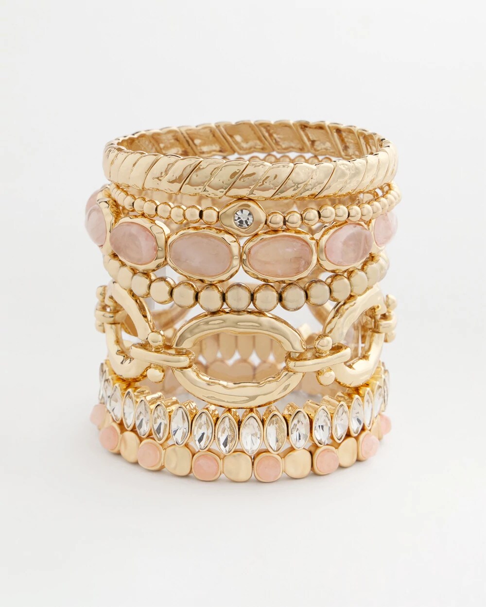 Chico's Blush Large Stretch Bracelet