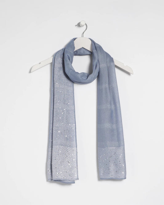 Chico's Lurex Trim Oblong Scarf