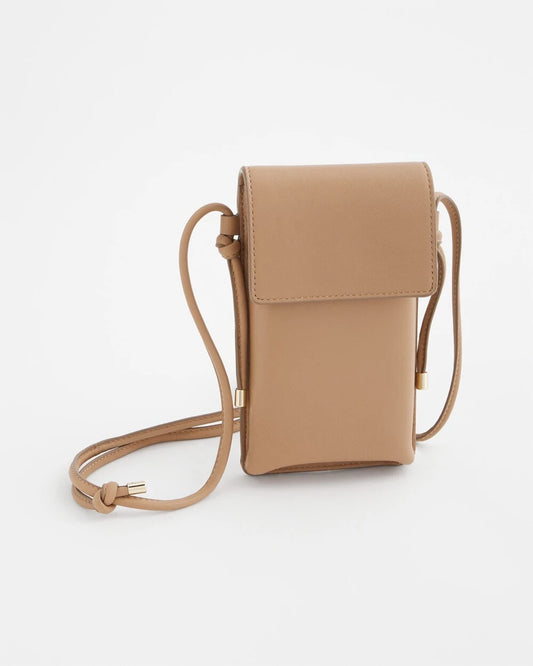 Chico's Leather Cross Body Phone Holder Bag
