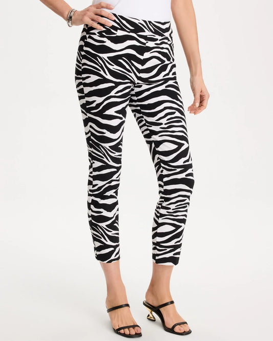 Chico's Zebra Brigitte™ Slim Pull-On Crop Pant
