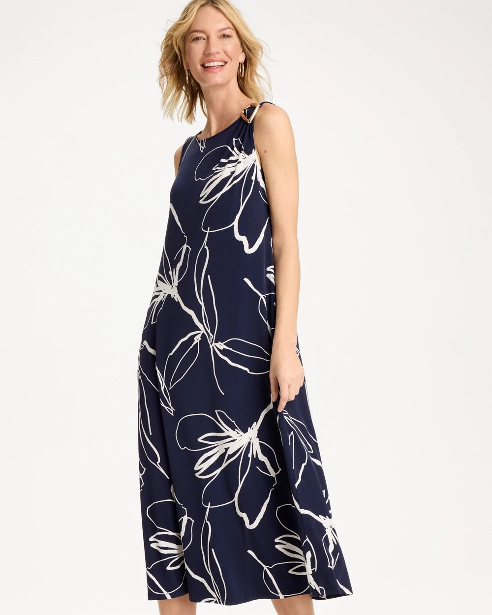 Chico's Travelers™ Knit Botanical Jeweled Dress