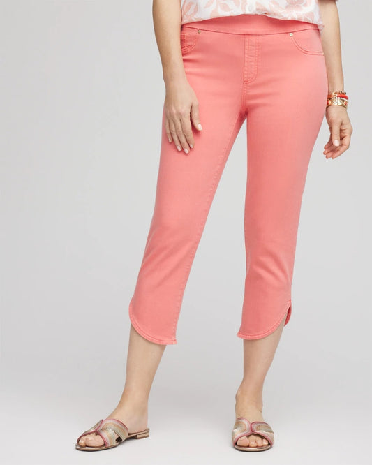 Chico's Pull-On Dolphin-Hemmed Capri Jeans
