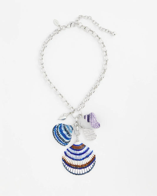 Chico's Silver-Tone Seashell Pendant Necklace
