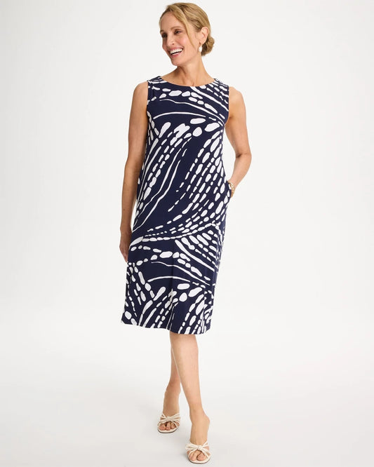 Chico's Jersey Knit Printed Shift Dress