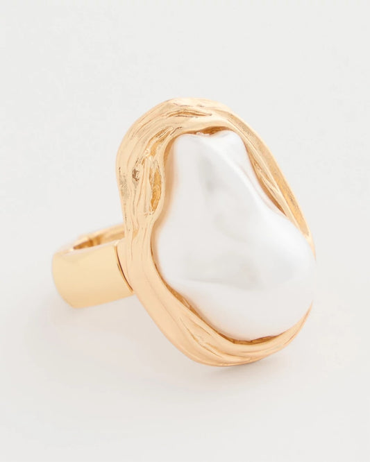 Chico's Faux Pearl Stretch Ring