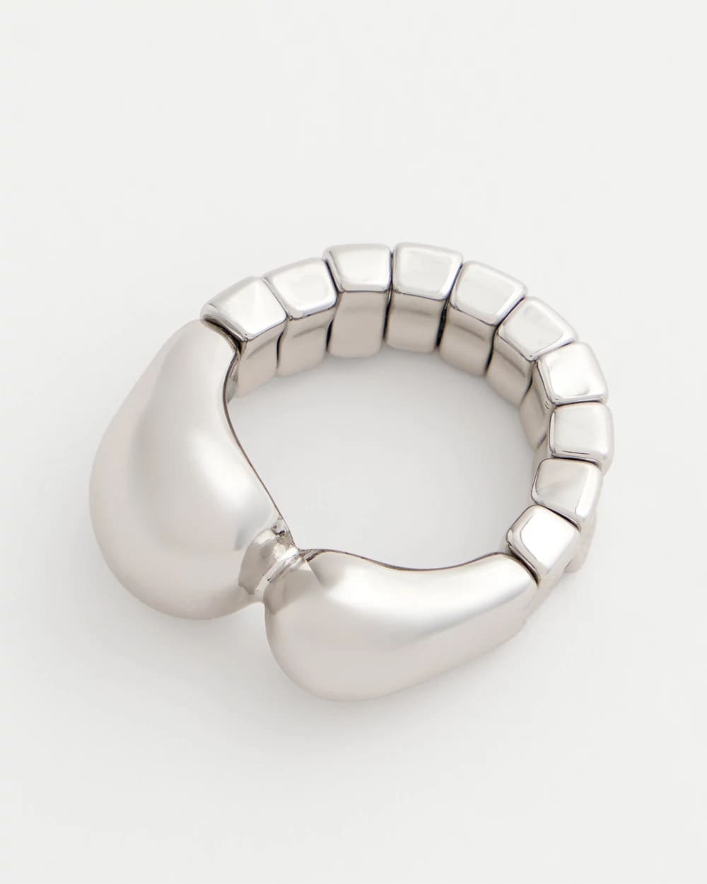 Chico's Curvy Silver Stretch Ring