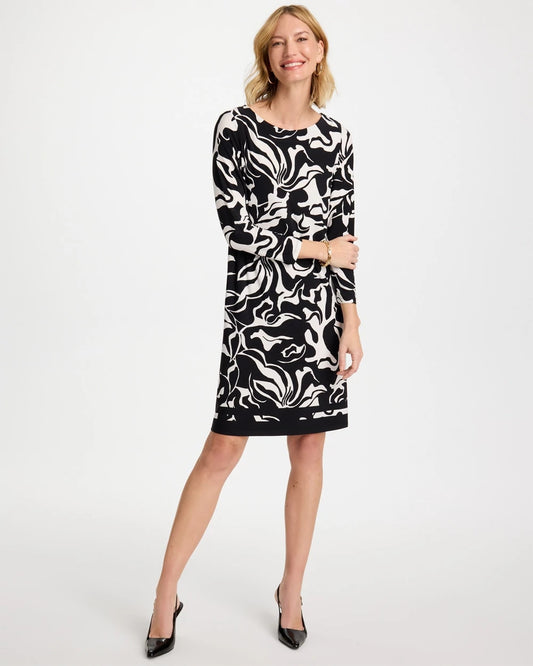 Chico's Jersey Knit Boatneck Shift Dress
