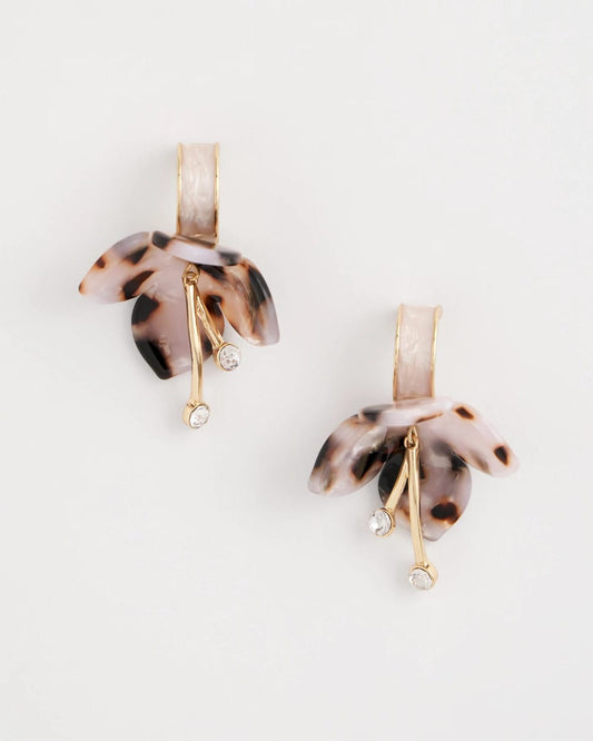Chico's Tortoise Spider Lily Drop Earrings